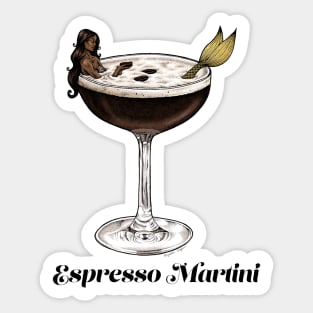 Espresso Martini Cocktail Mermaid Sticker